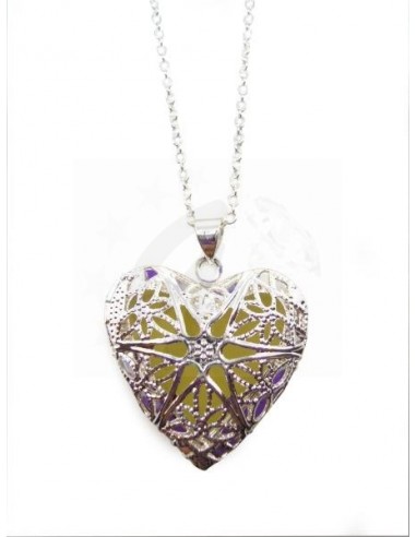 COLLANA CUORE  FLUORESCENTE PLACCATO...