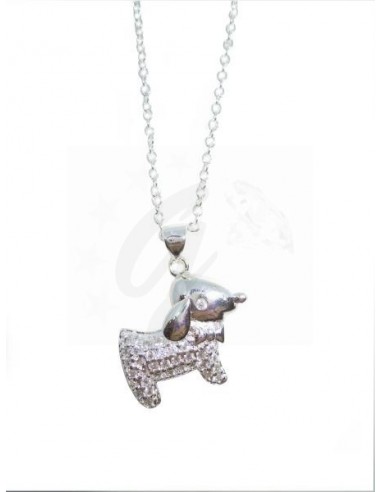 COLLANA  PLACCATO ARGENTO. E ZIRCONI...