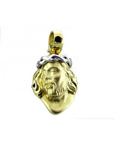CIONDOLO ORO B/G 750/1000 CRISTO...