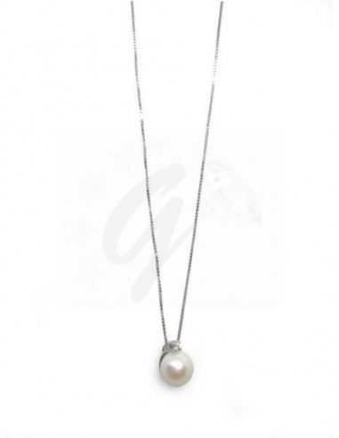 COLLANA ORO B. 750/1000 CON PERLA E...