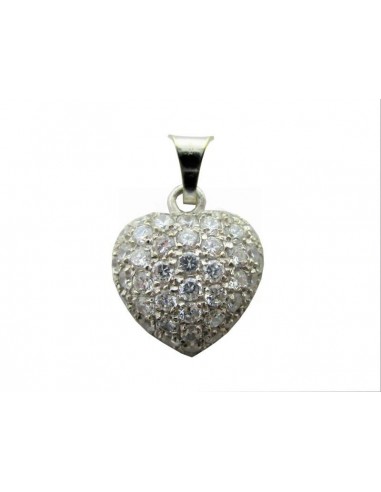 CIONDOLO ORO B 750/1000 CUORE  ZIRCONI