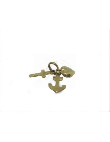 CIONDOLO ORO G 750/1000 CROCE ANCORA...