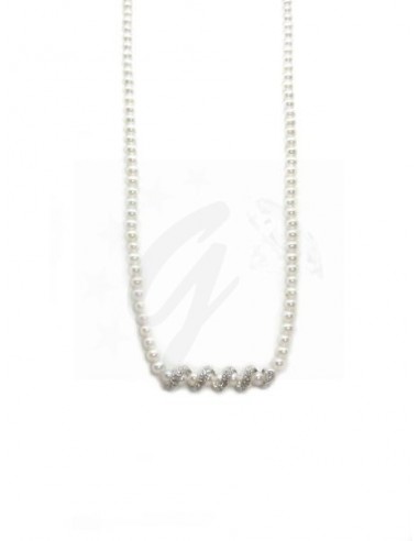 COLLANA ORO B 750/1000 CON PERLE...
