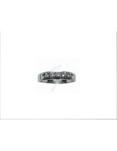 ANELLO ORO B 750/1000 RIVIERE 5...