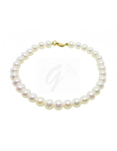 BRACCIALE ORO G. 750/1000 PERLE E...