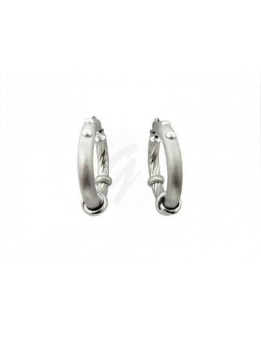 COPPIA ORECCHINI ORO B. 750/1000  CERCHI