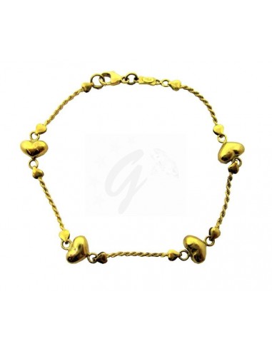 BRACCIALE ORO G 750/1000 CON  CUORI...