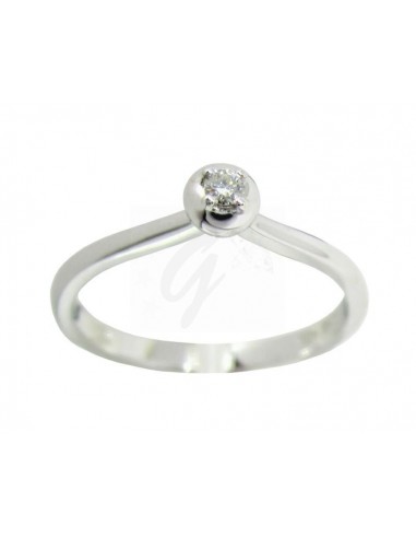 ANELLO  ORO B. 750/1000 SOLITARIO CON...