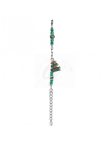 BRACCIALE METALLO PIETRE VERDI...