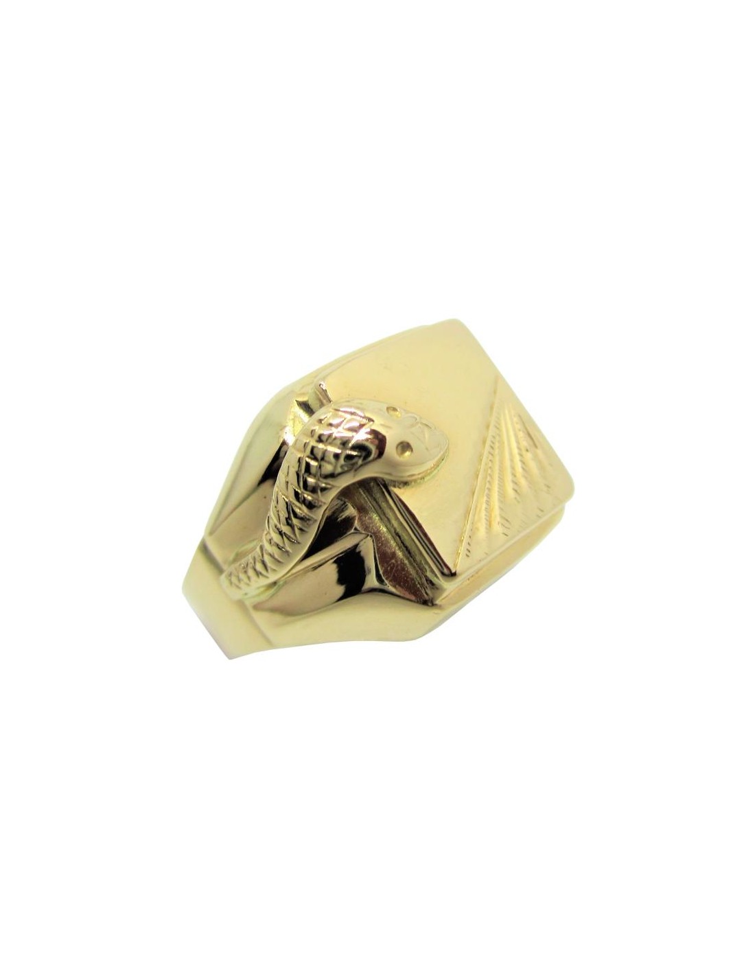 ANELLO ORO G. 750 1000 UOMO CON SERPENTE MIS. 25