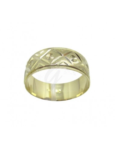 ANELLO ORO G.750/1000 FEDE DIAMANTATA...