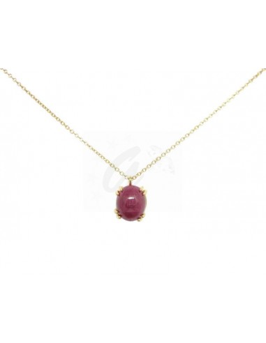 COLLANA ORO R 750/1000 CIONDOLO ROSSO...