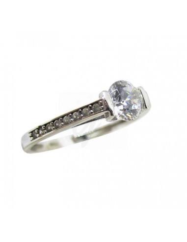 ANELLO ORO B. 750/1000  SOLITARIO...