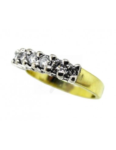 ANELLO ORO B/G 750/1000  RIVIERE N7...