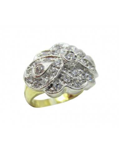 ANELLO ORO G.B. 750/1000  PAVE'...