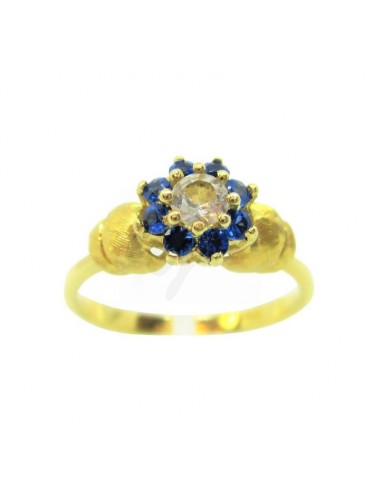 ANELLO ORO G. 750/1000  CON ZIRCONI...
