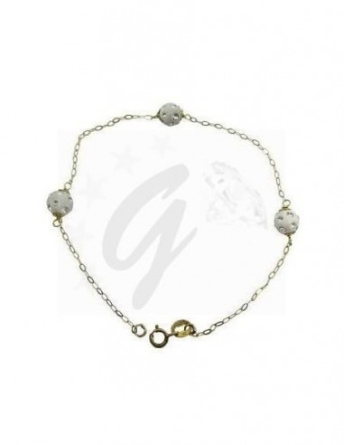BRACCIALE  ORO G. 750/1000  PALLINE...