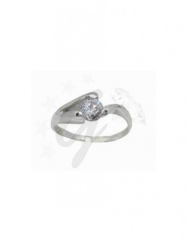 ANELLO  ORO B. 750/1000  SOLITARIO...