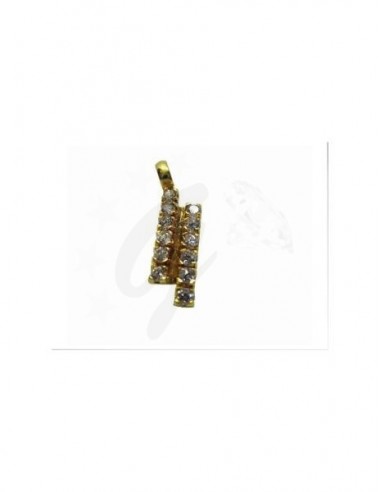 CIONDOLO  ORO G. 750/1000   CON ZIRCONI