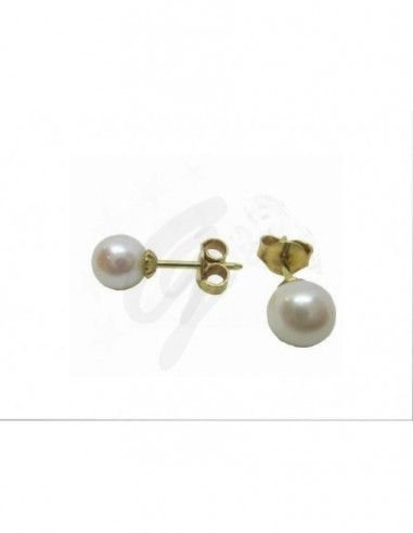 COPPIA ORECCHINI  ORO G. 750/1000  PERLA
