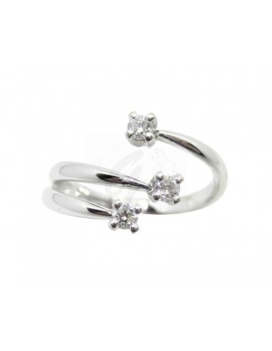 ANELLO ORO B. 750/1000  N3 DIAMANTI...