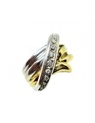 ANELLO ORO G/B 750/1000 A FASCIA CON...
