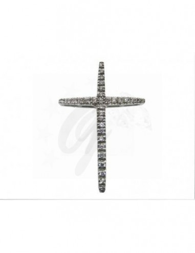 CIONDOLO ORO B. 750/1000  CROCE CON...