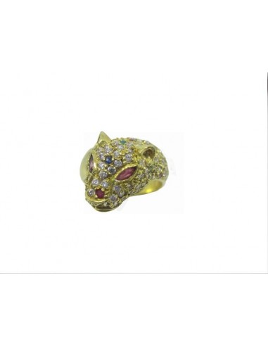 ANELLO  ORO G. 750/1000  TIGRE.  MIS. 17