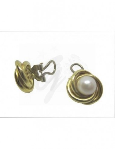 COPPIA ORECCHINI  ORO G. 750/1000  PERLA