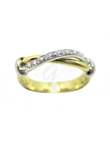  ANELLO ORO G/B. 750/1000 CON PIETRE...