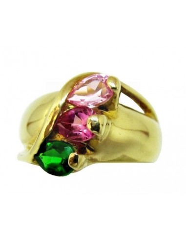  ANELLO ORO G 750/1000 TRE PIETRE...