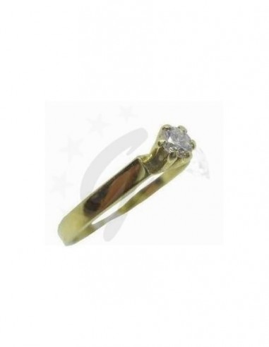 ANELLO ORO G. 750/1000  SOLITARIO CON...