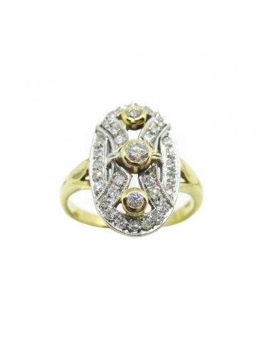 ANELLO ORO G/B 750/1000 PAVÈ  DIAMATE...