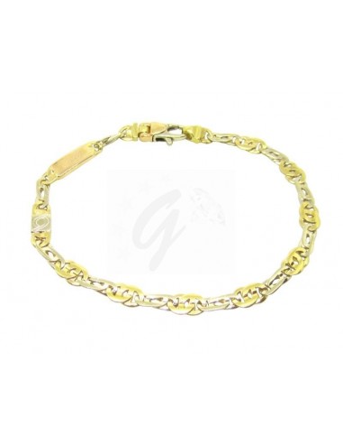 BRACCIALE ORO G/B/R 750/1000 MAGLIA...