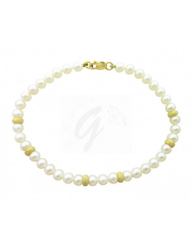 BRACCIALE ORO G. 750/1000 PERLE CON...