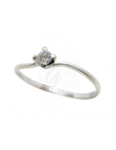 ANELLO ORO B. 750/1000 SOLITARIO CON...