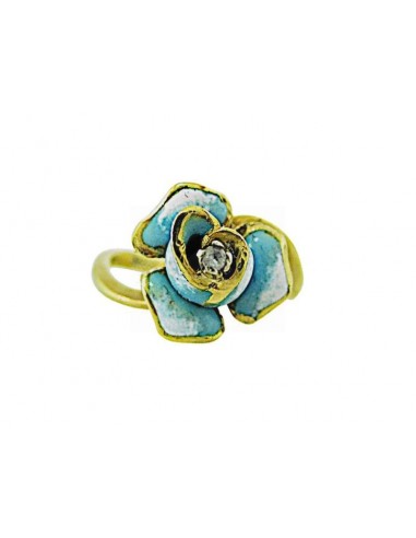 ANELLO ORO G 750/1000 CON ROSELLINA...