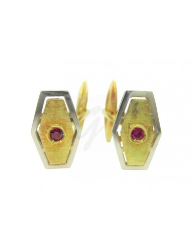 COPPIA GEMELLI ORO G/B. 750/1000 CON...