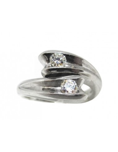 ANELLO .  ORO B 750/1000  2 DIAMANTI...