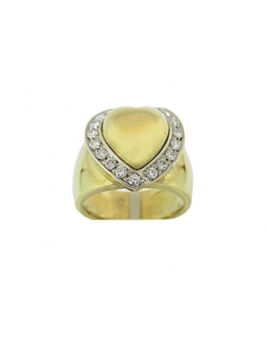 ANELLO ORO G .750/1000 CUORE DIAMANTE...