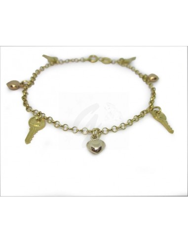 BRACCIALE ORO G  750/1000 CON  CUORI...