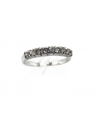 ANELLO ORO B  750/1000  9 DIAMANTINI...