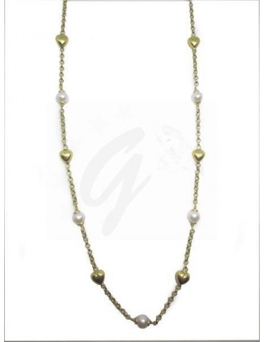 COLLANA ORO G 750/1000 PERLE..CM  45