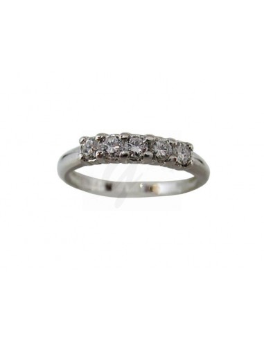 ANELLO ORO B. 750/1000 RIVIERE 5...