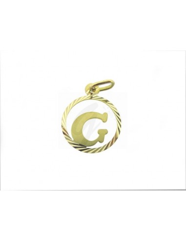 CIONDOLO ORO G 750/1000  LETTERA  G.