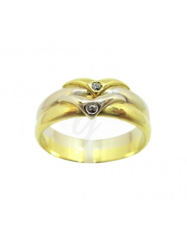 ANELLO  ORO  B/G.  750/1000 CON...