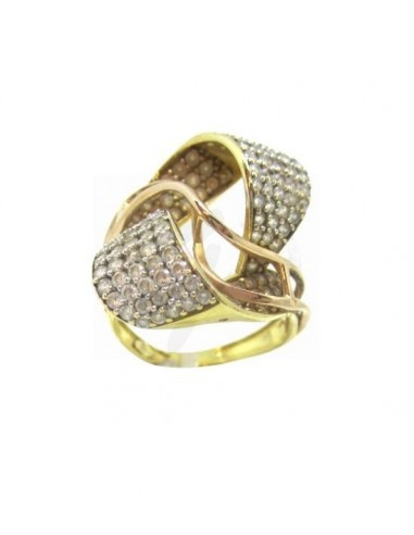 ANELLO ORO G. 750/1000 CON ZIRCONI
