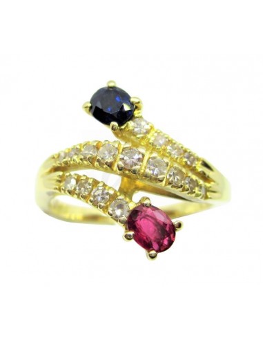 ANELLO  ORO G. 750/1000 CON PIETRE...