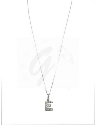 COLLANA_  ORO B.750/1000.  LETTERA E...