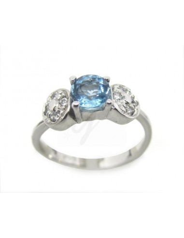 ANELLO  ORO B 750/1000 PIETRA AZZURRA...